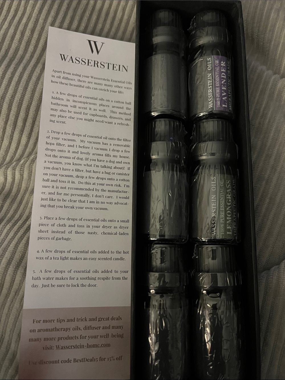 Essential Oil Set - Black Bottles